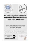 AFL2602 Assignment 1 ENGLISH &lpar;COMPLETE ANSWERS&rpar; Semester 1 2026 - DUE March 2026&semi; 100&percnt; Correct solutions and explanations&period; 