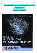 Test Bank For Basic and Clinical Pharmacology &lpar;14th Edition&rpar; by Bertram Katzung&comma; All Chapters