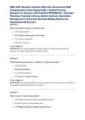 WGU C201 Business Acumen Objective Assessment 2026 Comprehensive Exam Study Guide &vert; Verified Practice Questions & Answers with Detailed Rationales &vert; Strategic Planning&comma; Financial Literacy&comma; Market Analysis&comma; Operations Management & Executive Decision-Making