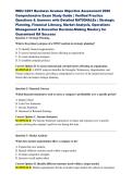 WGU C201 Business Acumen Objective Assessment 2026 Comprehensive Exam Study Guide &vert; Verified Practice Questions & Answers with Detailed Rationales &vert; Strategic Planning&comma; Financial Literacy&comma; Market Analysis&comma; Operations Management & Executive Decision-Making