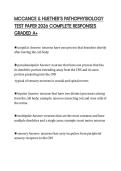 MCCANCE & HUETHER&rsquo;S PATHOPHYSIOLOGY TEST PAPER 2026 COMPLETE RESPONSES GRADED A&plus;