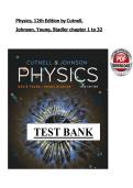 Test Bank for Physics 12th Edition &lpar;PDF&rpar; &ndash; Cutnell & Johnson