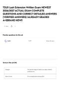 TDLR Lash Extension Written Exam NEWEST 2026&sol;2027 ACTUAL EXAM COMPLETE QUESTIONS AND CORRECT DETAILED ANSWERS &lpar;VERIFIED ANSWERS&rpar; &vert;ALREADY GRADED A&plus;&vert;&vert;BRAND NEW&excl;&excl;