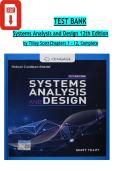 TEST BANK For Systems Analysis and Design 12th Edition By Tilley Scott &lbrace;All Chapters &lpar;1 - 12&rpar;&rcub; Latest Version A&plus;