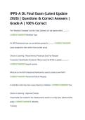 IPPS-A DL Final Exam &lpar;Latest Update  2026&rpar; &vert; Questions & Correct Answers &vert;  Grade A &vert; 100&percnt; Correct 
