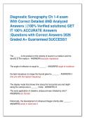 Diagnostic Sonography Ch 1-4 exam  With Correct Detailed AND Analyzed  Answers &vert; &lpar;100&percnt; Verified solutions&rpar; GET  IT 100&percnt; ACCURATE Answers  &vert;Questions with Correct Answers 2026  Graded A&plus; Guarranteed SUCCESS&excl;&excl;