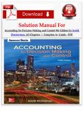Solution Manual For Accounting for Decision Making and Control 9th Edition by Jerold Zimmerman&comma; All Chapters &vert;&vert; Complete A&plus; Guide - PDF