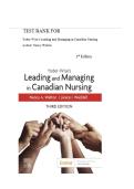 Test Bank for Yoder-Wise&rsquo;s Leading and Managing in Canadian Nursing&comma; 3rd Edition &mdash; Patricia S&period; Yoder-Wise&comma; Janice Waddell & Nancy Walton &vert; Updated 2026 &vert; 100&percnt; Pass Guarantee