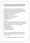 Nur 340 Exam 2 Practice &lpar;Umaine Nur 340 &lpar;Mental health nursing&rpar; spring 2026 Questions With Complete Solutions