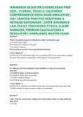 INSURANCE ADJUSTER LICENSE EXAM PREP 2026 &vert; FLORIDA&comma; TEXAS & CALIFORNIA COMPLETE STUDY GUIDE