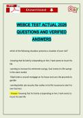 WEBCE TEST ACTUAL 2026 QUESTIONS AND VERIFIED ANSWERS