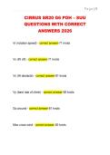 CIRRUS SR20 G6 POH &ndash; SUU  QUESTIONS WITH CORRECT  ANSWERS 2026 