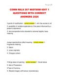 COMM RELS 257 MIDTERM EDIT 1  QUESTIONS WITH CORRECT  ANSWERS 2026