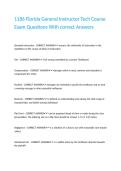 1186 Florida General Instructor Tech Course Exam Questions With correct Answers&period;