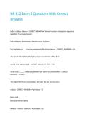 NR 412 Exam 2 Questions With Correct Answers