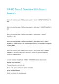 NR 412 Exam 1 Questions With Correct Answers