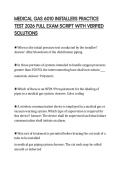 MEDICAL GAS 6010 INSTALLERS PRACTICE TEST 2026 FULL EXAM SCRIPT WITH VERIFIED SOLUTIONS