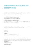 PATHOPHARM EXAM 3 QUESTIONS WITH CORRECT ANSWERS 