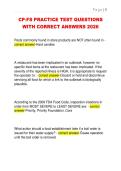 CP-FS PRACTICE TEST QUESTIONS  WITH CORRECT ANSWERS 2026