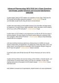 Advanced Pharmacology WGU D116 Unit 4 Exam Questions and Already graded Solutions and Assured Satisfactions 2025&sol;2026
