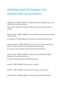 PathoPharm Exam -1 &lpar;Chapters 1-10&rpar; Questions With Correct Answers