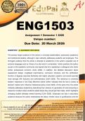 ENG1503 Assignment 1 &lpar;COMPLETE ANSWERS&rpar; Semester 1 2026 - DUE 20 March 2026