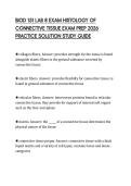 BIOD 151 LAB 8 EXAM HISTOLOGY OF CONNECTIVE TISSUE EXAM PREP 2026 PRACTICE SOLUTION STUDY GUIDE