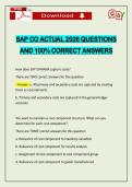 SAP CO ACTUAL 2026 QUESTIONS AND 100&percnt; CORRECT ANSWERS
