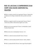 BIOD 151 LAB EXAM 5 COMPREHENSIVE EXAM SCRIPT 2026 SOLVED QUESTIONS FULL SOLUTION