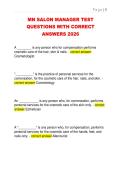 MN SALON MANAGER TEST  QUESTIONS WITH CORRECT  ANSWERS 2026