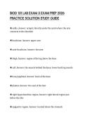 BIOD 151 LAB EXAM 5 EXAM PREP 2026 PRACTICE SOLUTION STUDY GUIDE