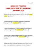NASM PES PRACTICE  EXAM QUESTIONS WITH CORRECT  ANSWERS 2026