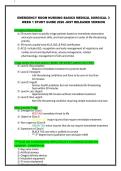 EMERGENCY ROOM NURSING BASICS MEDICAL SURGICAL 3 WEEK 1 STUDY GUIDE 2026 