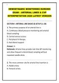 HEMODYNAMIC MONITORING NURSING EXAM &ndash; ARTERIAL LINES & CVP INTERPRETATION 2026