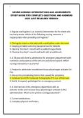 NEURO NURSING INTERVENTIONS AND ASSESSMENTS STUDY GUIDE TIPS
