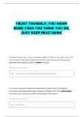 PEARSONVUE PROSTATE CANCER QUESTIONS WITH CORRECT ANSWERS