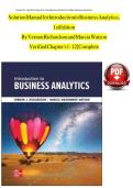 Complete Solution Manual for Introduction to Business Analytics&comma; 1st Edition by Vernon Richardson and Marcia Watson - All Chapters 1-12