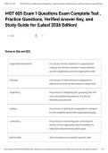 MGT 605 Exam 1 Questions Exam Complete Test &comma; Practice Questions&comma; Verified Answer Key&comma; and Study Guide for &lpar;Latest 2026 Edition&rpar;