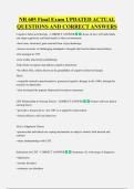 NR 605 Final Exam UPDATED ACTUAL  QUESTIONS AND CORRECT ANSWERS