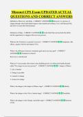 Missouri CPS Exam UPDATED ACTUAL  QUESTIONS AND CORRECT ANSWERS