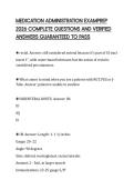 MEDICATION ADMINISTRATION EXAMPREP 2026 COMPLETE QUESTIONS AND VERIFIED ANSWERS GUARANTEED TO PASS