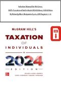Solution Manual for McGraw-Hill's Taxation of Individuals 2024 Edition&comma; 15th Edition by Brian Spilker