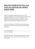 MEDICATION ADMINISTRATION FINAL EXAM SCRIPT 2026 QUESTIONS AND ANSWERS ALREADY PASSED