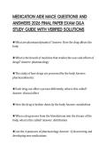 MEDICATION AIDE MACE QUESTIONS AND ANSWERS 2026 FINAL PAPER EXAM Q&A STUDY GUIDE WITH VERIFIED SOLUTIONSMEDICATION AIDE MACE QUESTIONS AND ANSWERS 2026 FINAL PAPER EXAM Q&A STUDY GUIDE WITH VERIFIED SOLUTIONS
