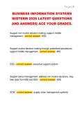 BUSINESS INFORMATION SYSTEMS  MIDTERM 2026 LATEST QUESTIONS  AND ANSWERS&vert; ACE YOUR GRADES&period;