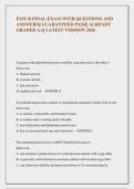 EMT-B FINAL EXAM WITH QUESTIONS AND  ANSWERS&vert;&vert; GUARANTEED PASS&vert;&vert; ALREADY  GRADED A&plus;&vert;&vert; LATEST VERSION 2026