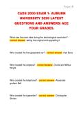 CADS 2000 EXAM 1- AUBURN  UNIVERSITY 2026 LATEST  QUESTIONS AND ANSWERS&vert; ACE  YOUR GRADES&period;