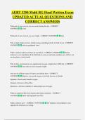 AERT 3250 Multi BG Final Written Exam  UPDATED ACTUAL QUESTIONS AND  CORRECT ANSWERS