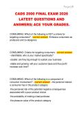 CADS 2000 FINAL EXAM 2026  LATEST QUESTIONS AND  ANSWERS&vert; ACE YOUR GRADES&period; 