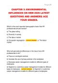 CHAPTER 3&colon; ENVIRONMENTAL  INFLUENCES ON HRM 2026 LATEST  QUESTIONS AND ANSWERS&vert; ACE  YOUR GRADES&period; 